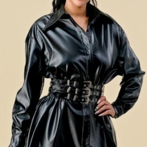 ANIMAL PRINT THE SANG BELTED DRESS - Picture 1 of 5